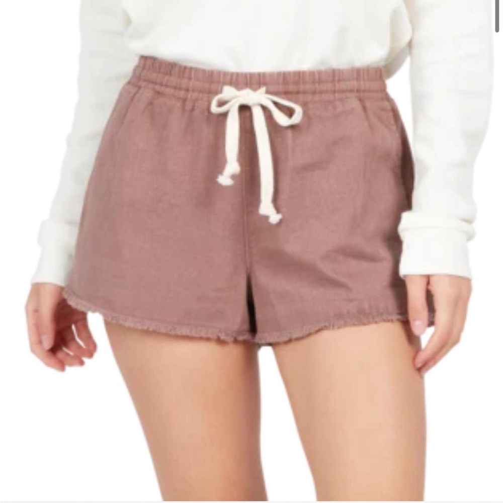 Volcom Brown High Waist Shorts Relaxed Fit